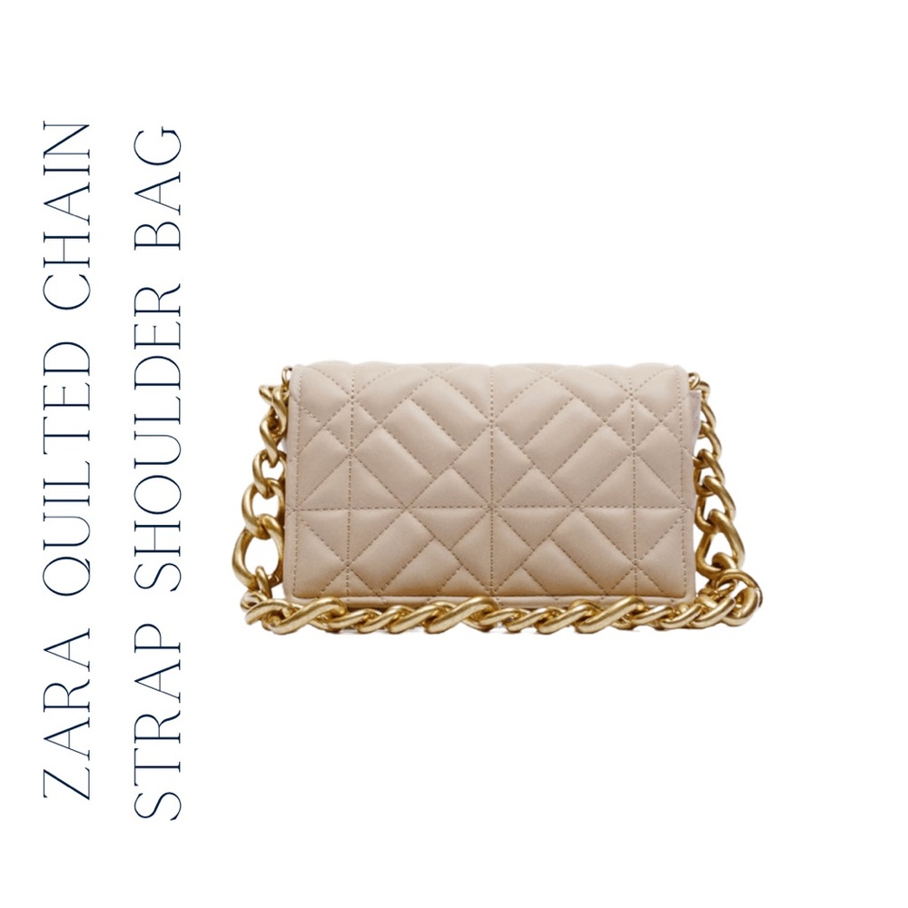 Zara Quilted Chain Strap Shoulder Bag